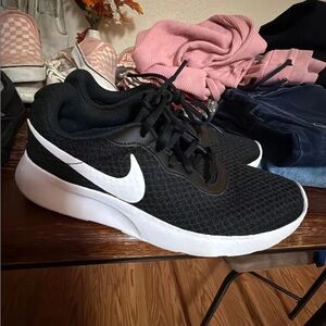 Nike Black Mesh Sneakers with White Accents